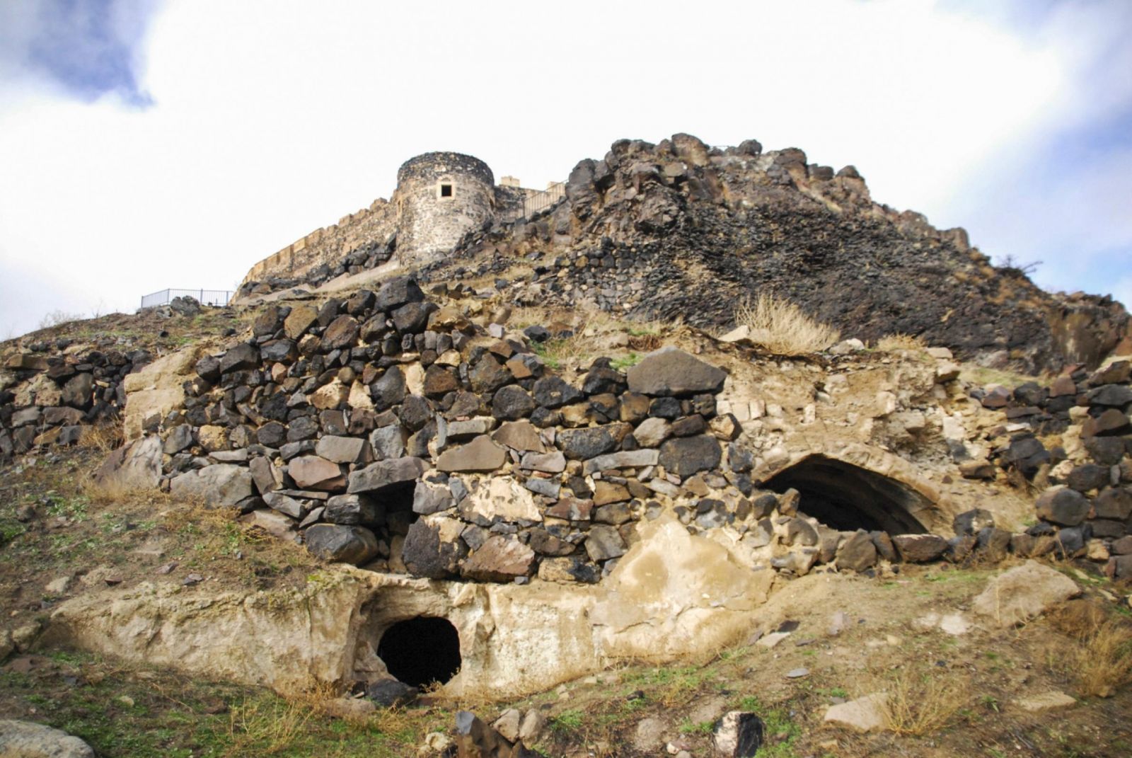 Picture of an opening to the underground city in Nevsehir